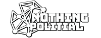 Logo for 'Nothing Political': a white geometric network icon beside bold white text 'NOTHING POLITICAL'.